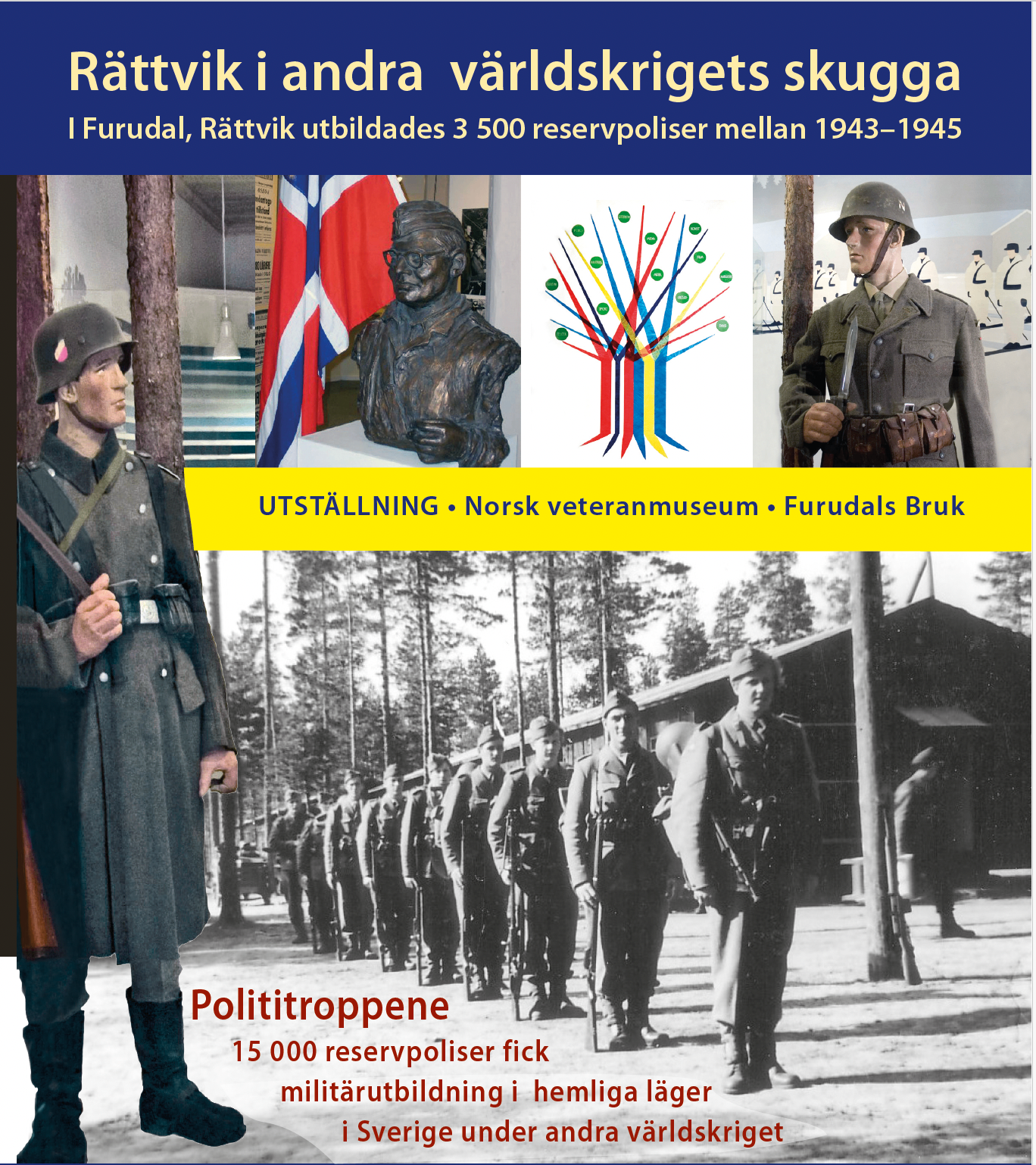 Utställningsaffisch: Rättvik i andra världskrigets skugga – Polititroppene